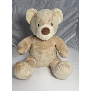 Build-A-Bear Teddy Bear Plush Tan Cream Brown Nose Stuffed Animal 16" Soft